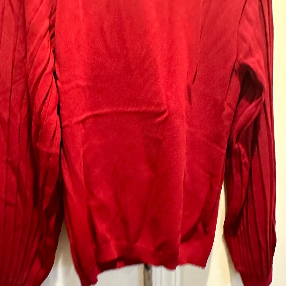 New York & Company Soho Glittery Festive Tunic V-Neck Sweater: Gently Worn, 3/4